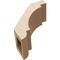 Ekena Millwork 5-inch W x 10-inch D x 10-inch H Aspen Rough Cedar Woodgrain TimberThane Knee Brace, Primed BRCUR05X10X10ASPRCPR - alternate 6